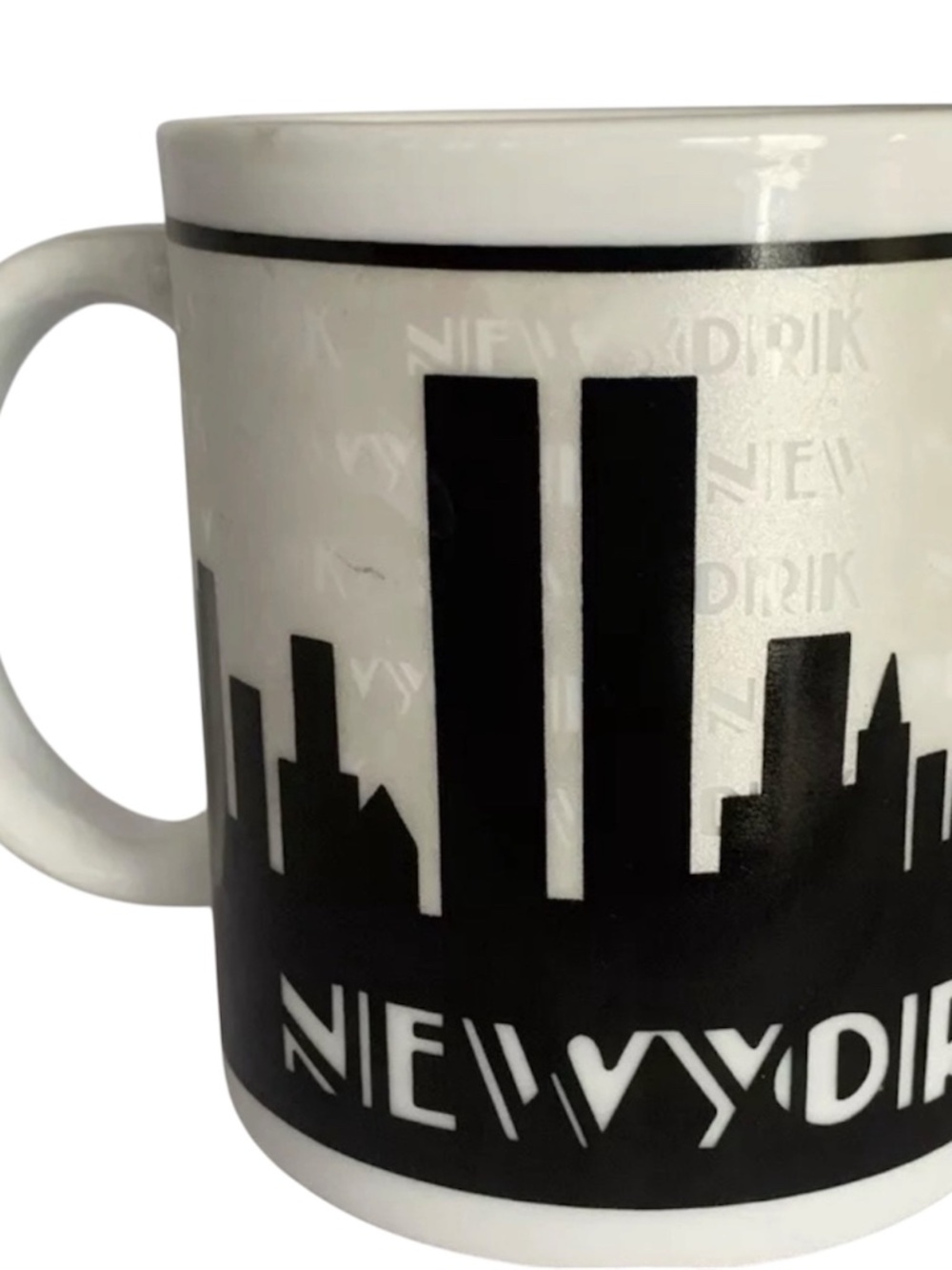 Vintage NYC Souvenir Mug | Twin Towers Skyline | Retro Collectible World Trade